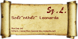 Szánthó Leonarda névjegykártya